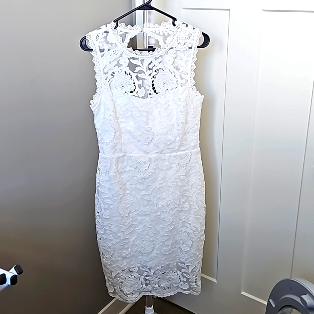White lace dress